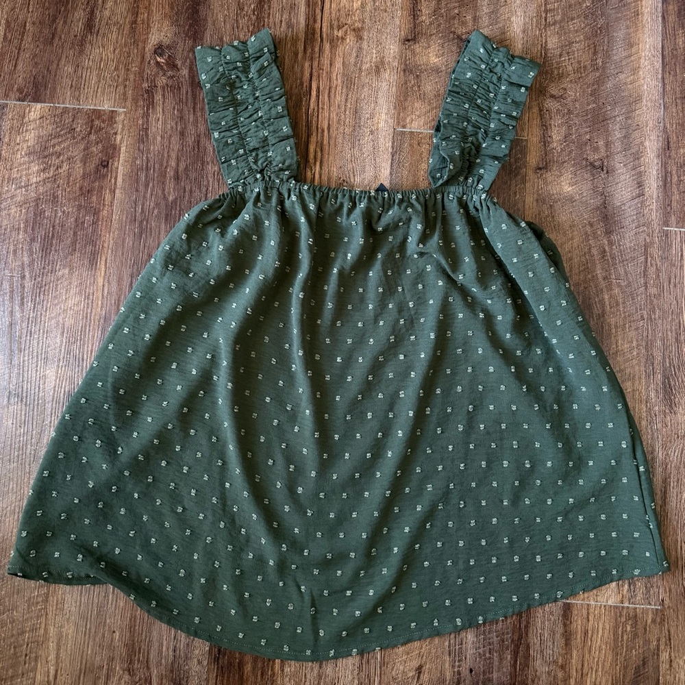Green boho Top